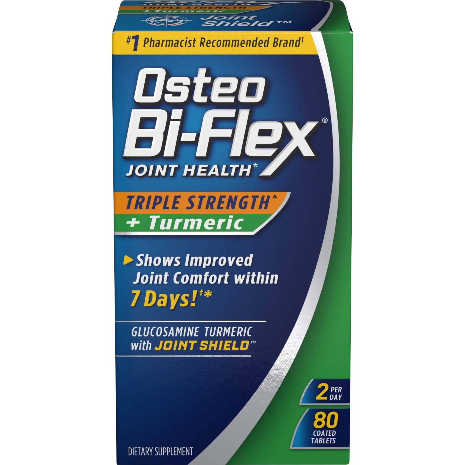 slide 1 of 2, Osteo Bi-Flex Triple Strength & Turmeric Dietary Supplement Tablets, 80 ct