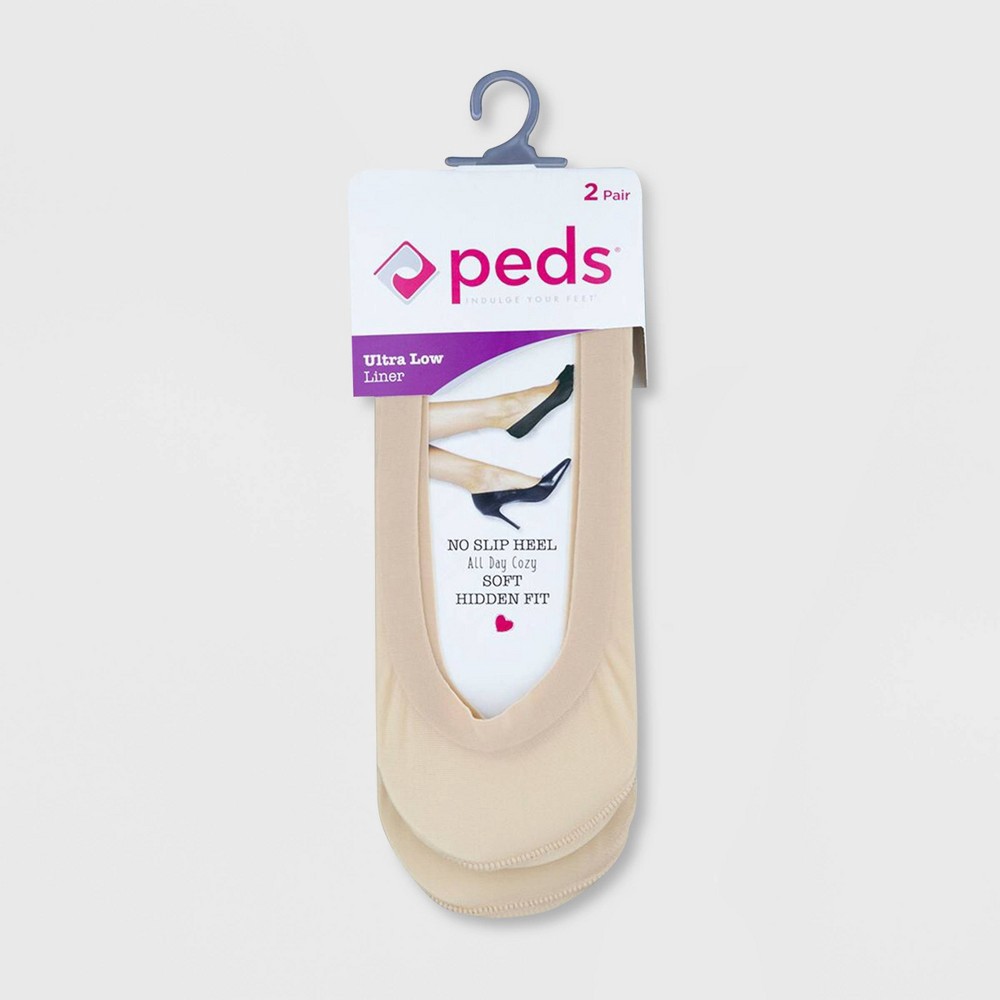 slide 4 of 5, Peds Women's 2pk Laser Cut Liner Socks - Nude 5-10, 2 ct