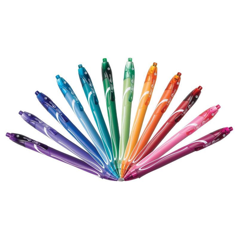 slide 2 of 12, BIC Gel-ocity Quick Dry Gel Pens 0.7mm Medium Point Multicolor 12ct, 12 ct