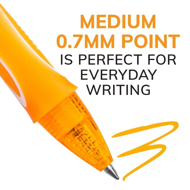 slide 4 of 12, BiC 12pk Gelocity Quick Dry Assorted Ink: Rubber Grip, Art & Stationery, Multicolored Ink, 12 ct