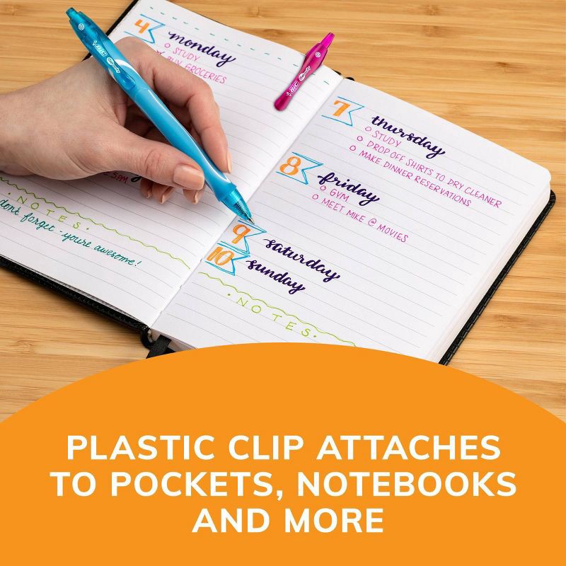 slide 7 of 12, BiC 12pk Gelocity Quick Dry Assorted Ink: Rubber Grip, Art & Stationery, Multicolored Ink, 12 ct