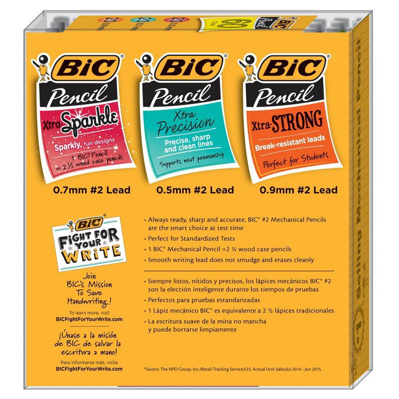 slide 2 of 8, BIC Mechanical #2 Pencil Variety Pack 60ct, 60 ct