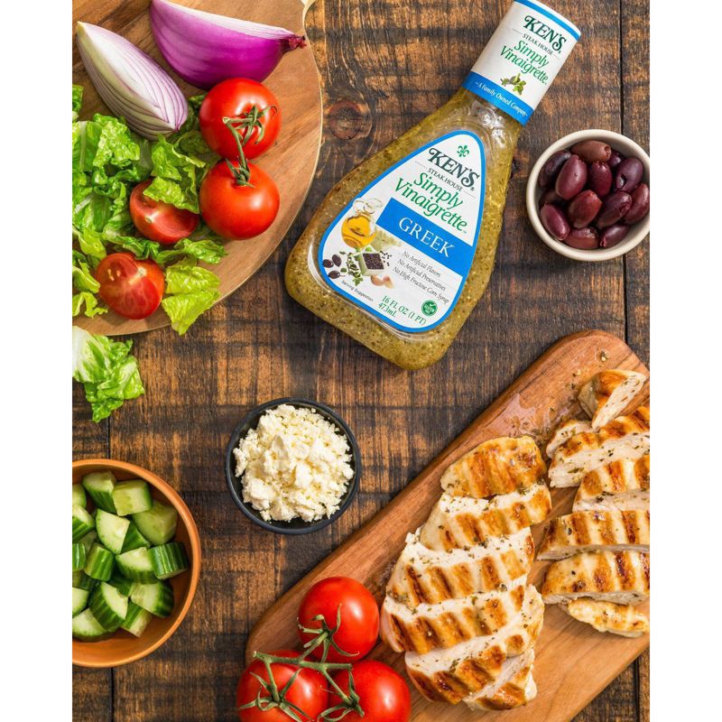 slide 4 of 4, Ken's Steak House Simply Vinaigrette Greek Salad Dressing - 16fl oz, 16 fl oz