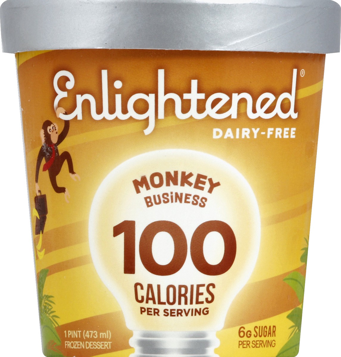 slide 5 of 6, Enlightened Dairy-Free Monkey Business Ice Cream 1 pt, 16 fl oz