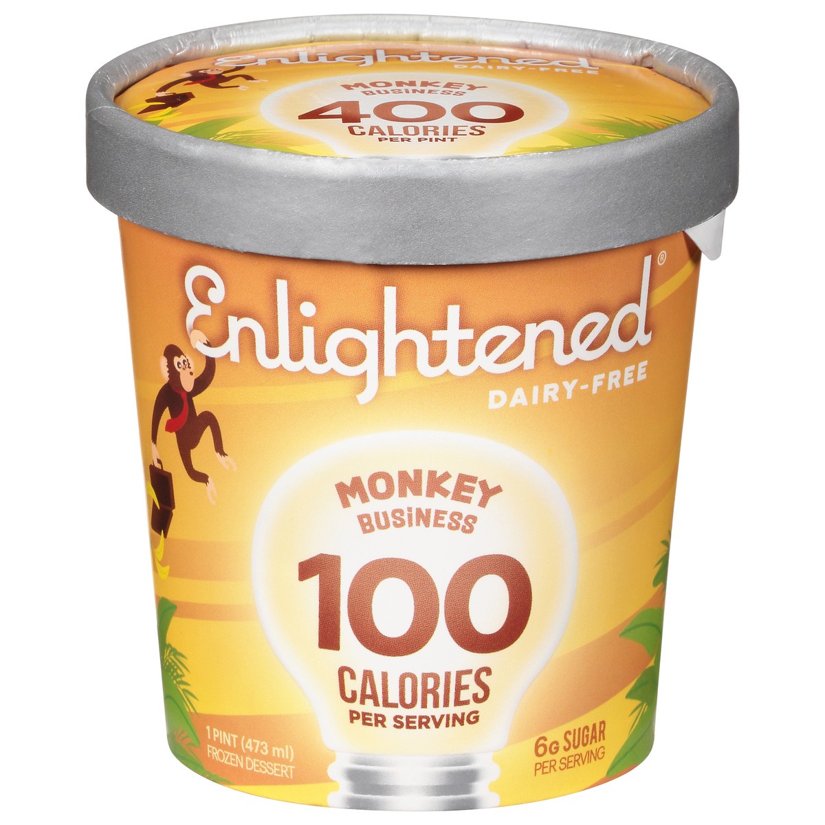 slide 1 of 6, Enlightened Dairy-Free Monkey Business Ice Cream 1 pt, 16 fl oz