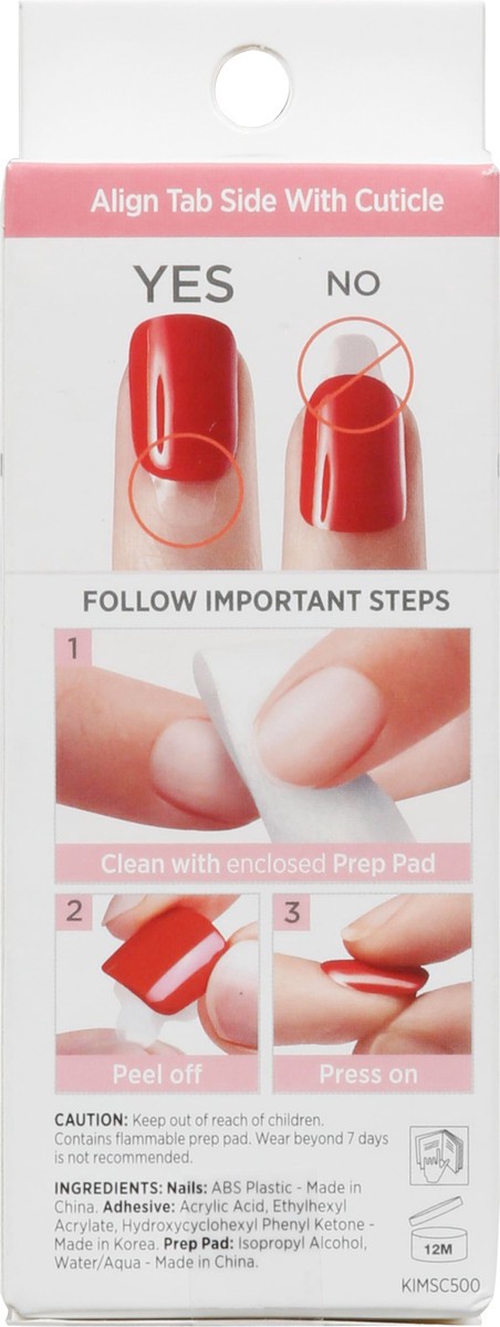 slide 9 of 9, imPRESS KISS imPRESS Long-Lasting Short Square Press-On Nails, Matte Blue Glitter, 30 Pieces, 28 ct