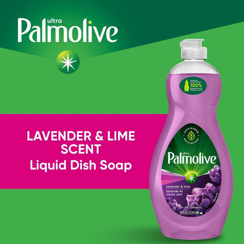 slide 3 of 9, Palmolive Lavender and Lime Ultra Dishwashing Liquid Dish Soap - 20 fl oz, 20 fl oz