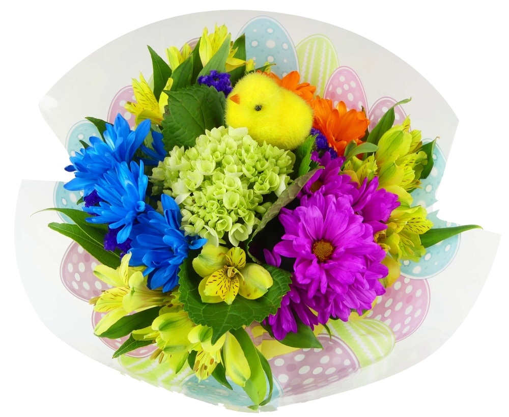 slide 1 of 1, Chicks Dig Spring Bouquet, 10 ct