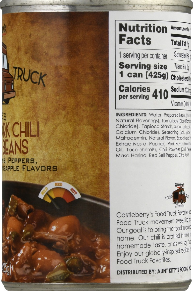 slide 4 of 9, Castleberry's Mild With Pinto Beans Shredded Pork Chili, 15.0 oz