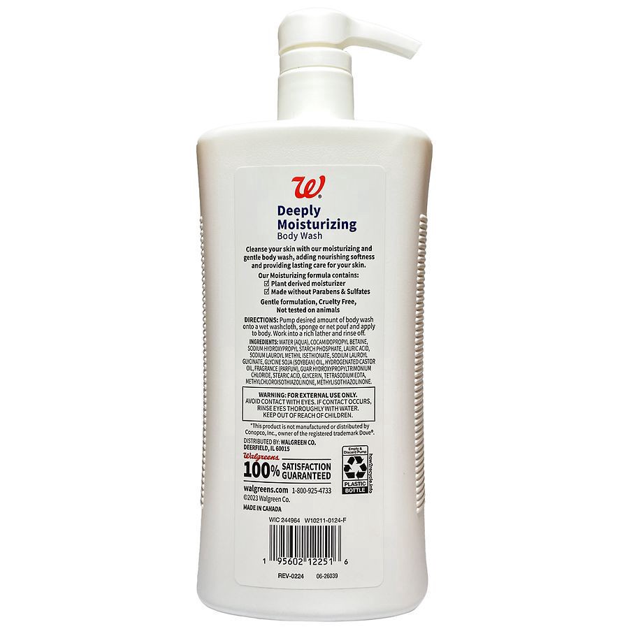slide 3 of 4, Walgreens Deeply Moisturizing Body Wash, 22 fl oz