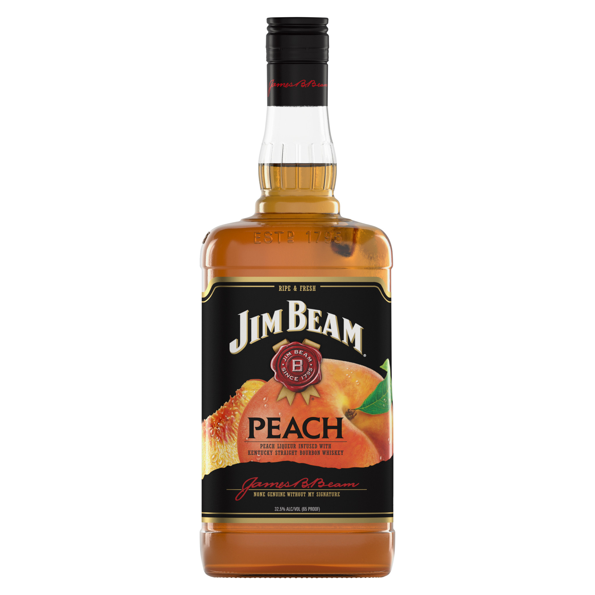 slide 2 of 2, Jim Beam Peach Kentucky Straight Bourbon Whiskey 1.75 lt, 1.75 liter