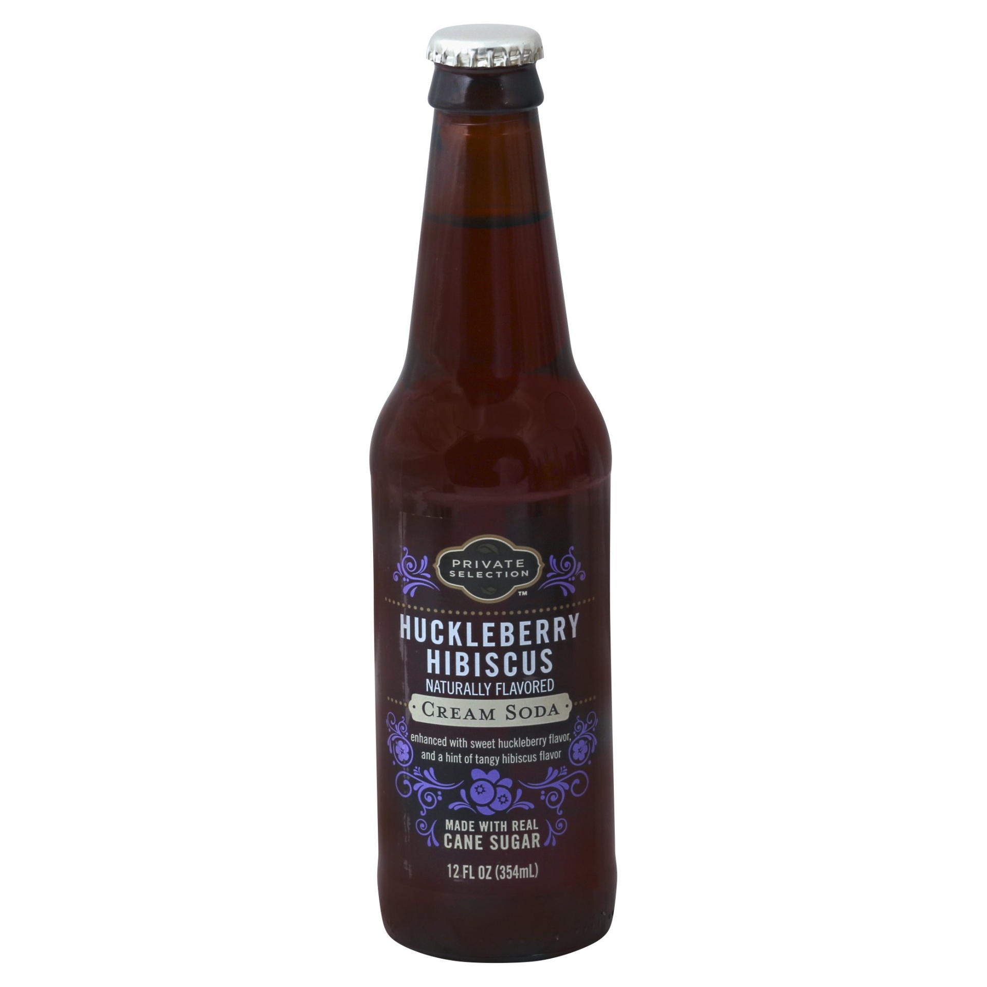 slide 1 of 1, Private Selection Huckleberry Hibiscus Cream Soda, 12 fl oz