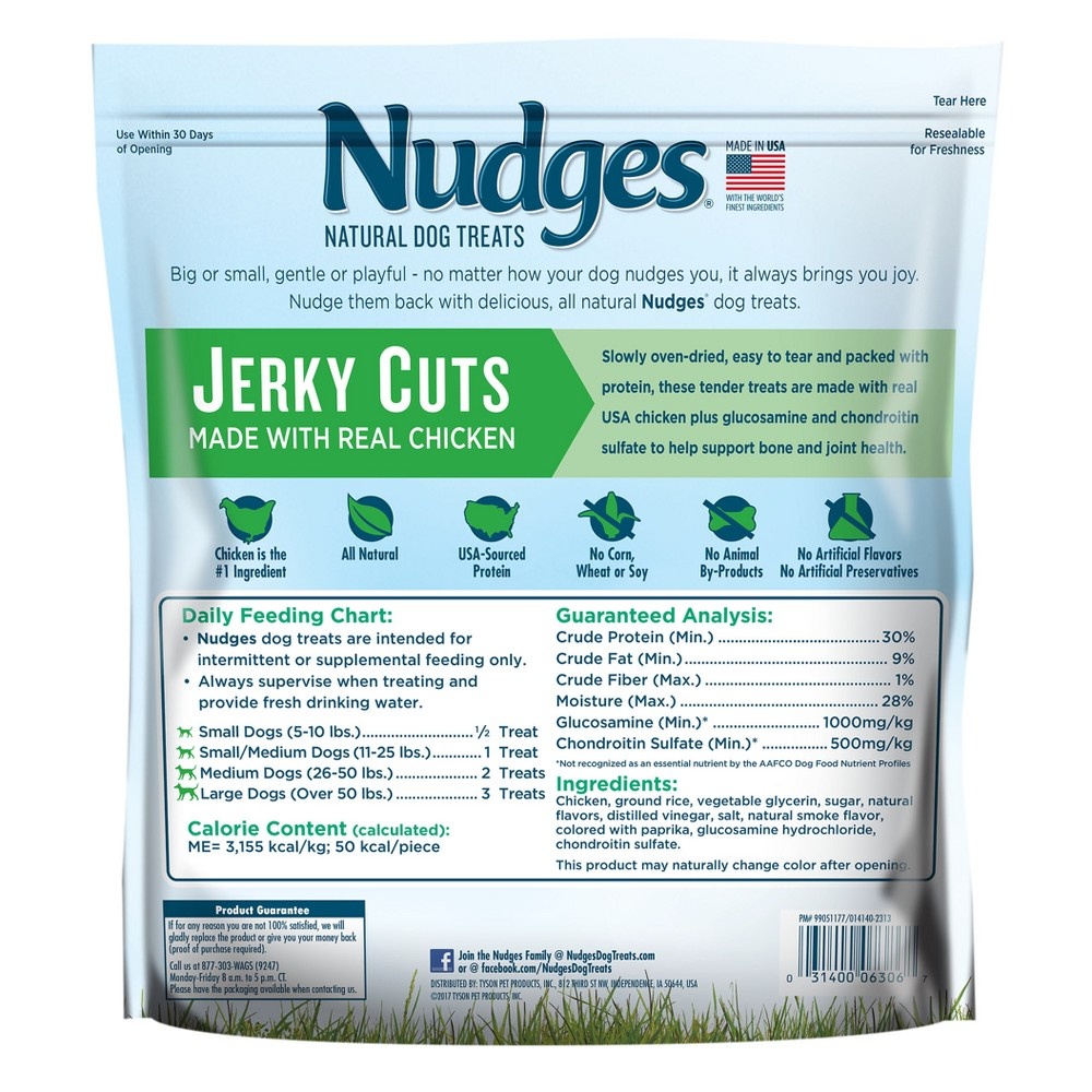 slide 3 of 3, Nudges Chicken Health & Wellness Jerky Cuts Natural Dog Treats - 36oz, 36 oz