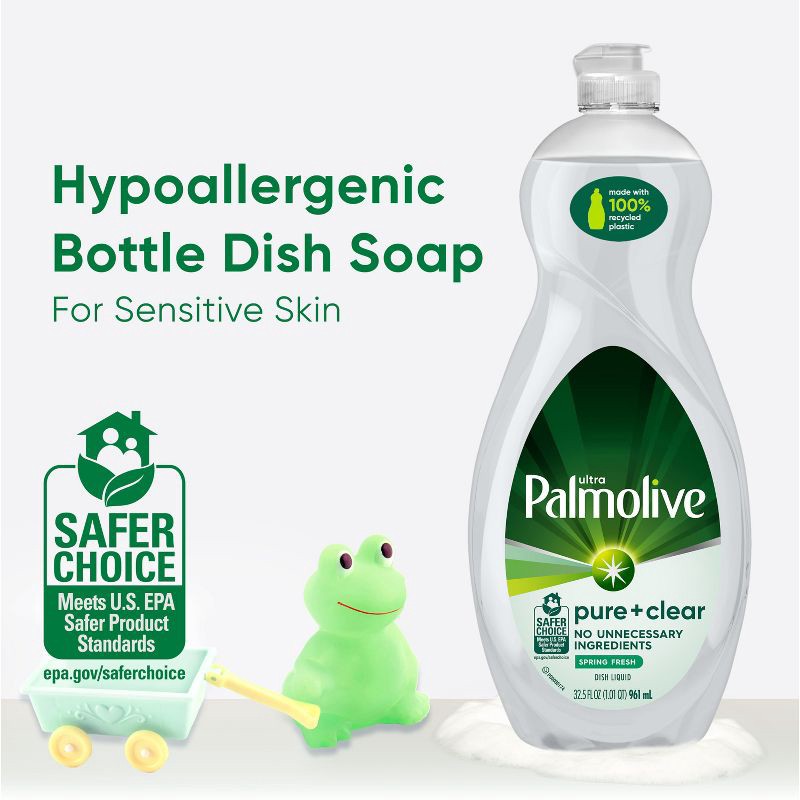 slide 3 of 11, Palmolive Ultra Pure + Clear Liquid Dish Soap - Spring Fresh Scent - 32.5fl oz, 32.5 fl oz