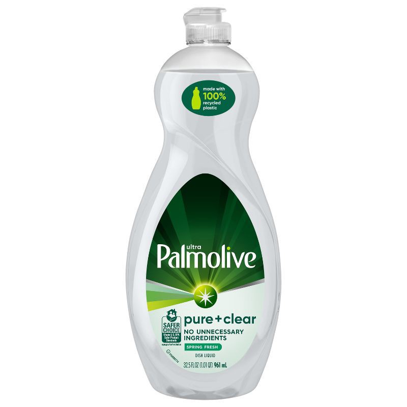 slide 8 of 11, Palmolive Ultra Pure + Clear Liquid Dish Soap - Spring Fresh Scent - 32.5fl oz, 32.5 fl oz