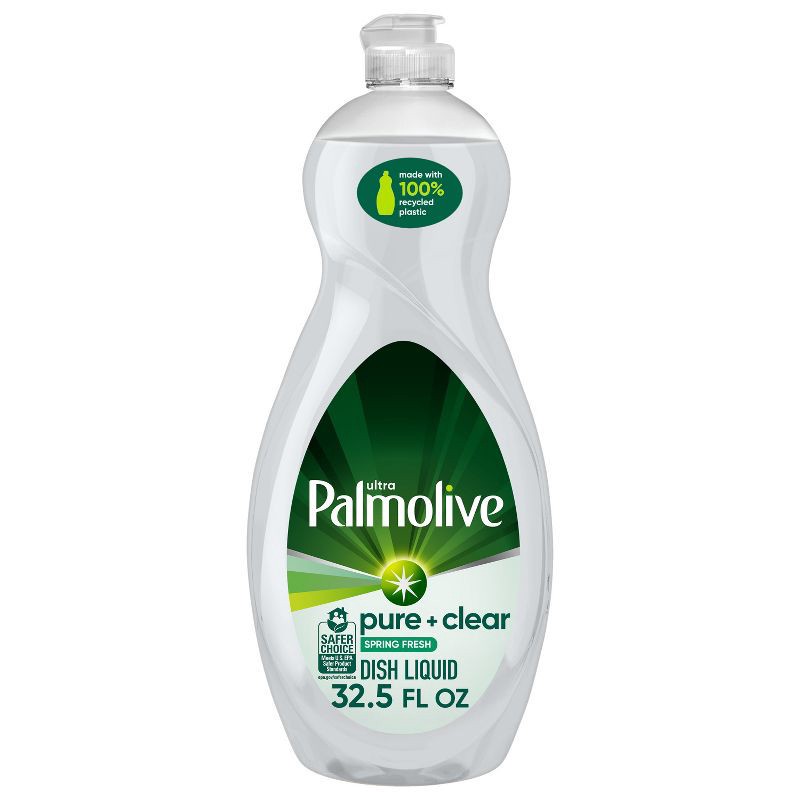 slide 1 of 12, Palmolive Ultra Pure + Clear Liquid Dish Soap - Spring Fresh Scent - 32.5fl oz: Hypoallergenic, Dye-Free, Paraben-Free, 32.5 fl oz