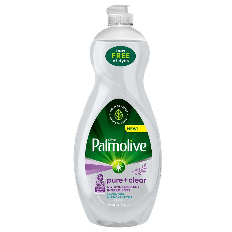 slide 8 of 12, Palmolive Ultra Pure + Clear Liquid Dish Soap - Lavender and Eucalyptus - 32.5 fl oz, 32.5 fl oz