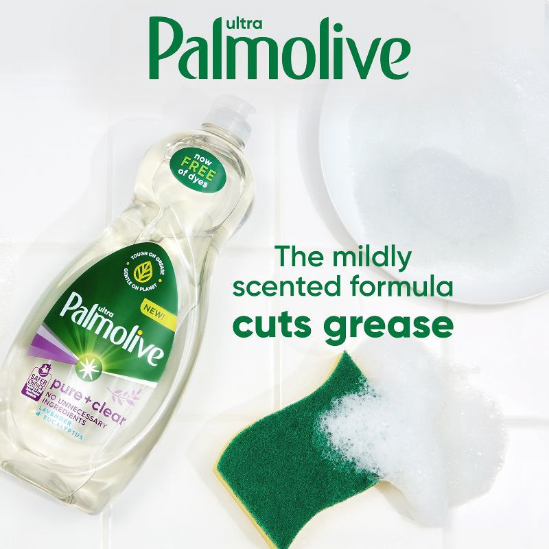 slide 9 of 9, Palmolive Ultra Pure + Clear Liquid Dish Soap - Lavender and Eucalyptus - 32.5 fl oz, 32.5 fl oz