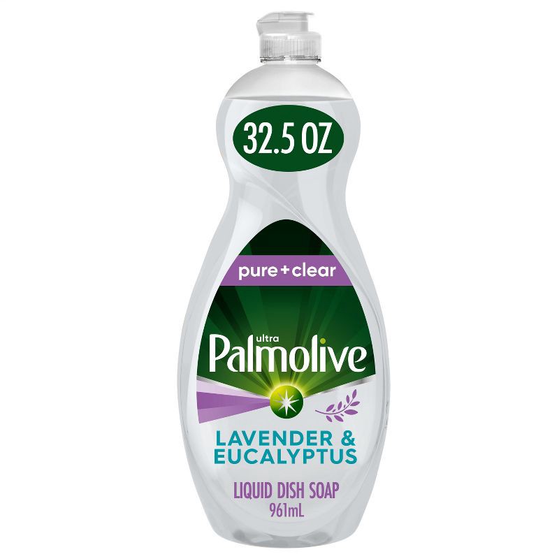 slide 1 of 9, Palmolive Ultra Pure + Clear Liquid Dish Soap - Lavender and Eucalyptus - 32.5 fl oz, 32.5 fl oz