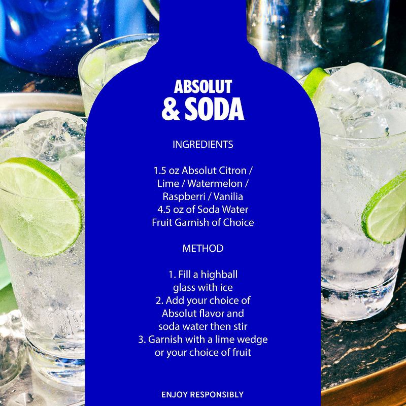 slide 4 of 10, Absolut Lime Vodka - 750ml Bottle, 750 ml