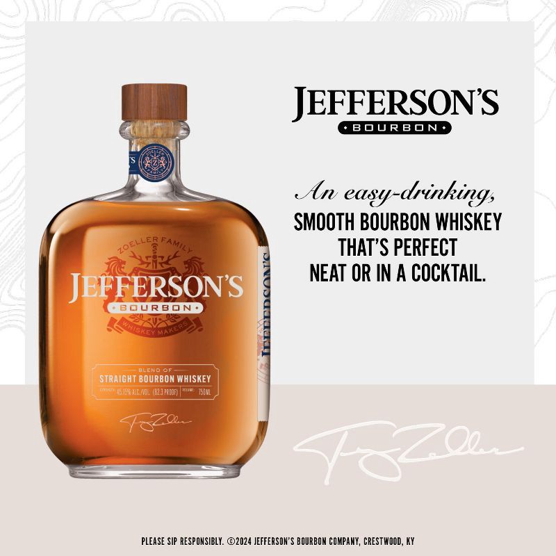 slide 2 of 5, Jefferson's Bourbon Whiskey - 750ml Bottle, 750 ml