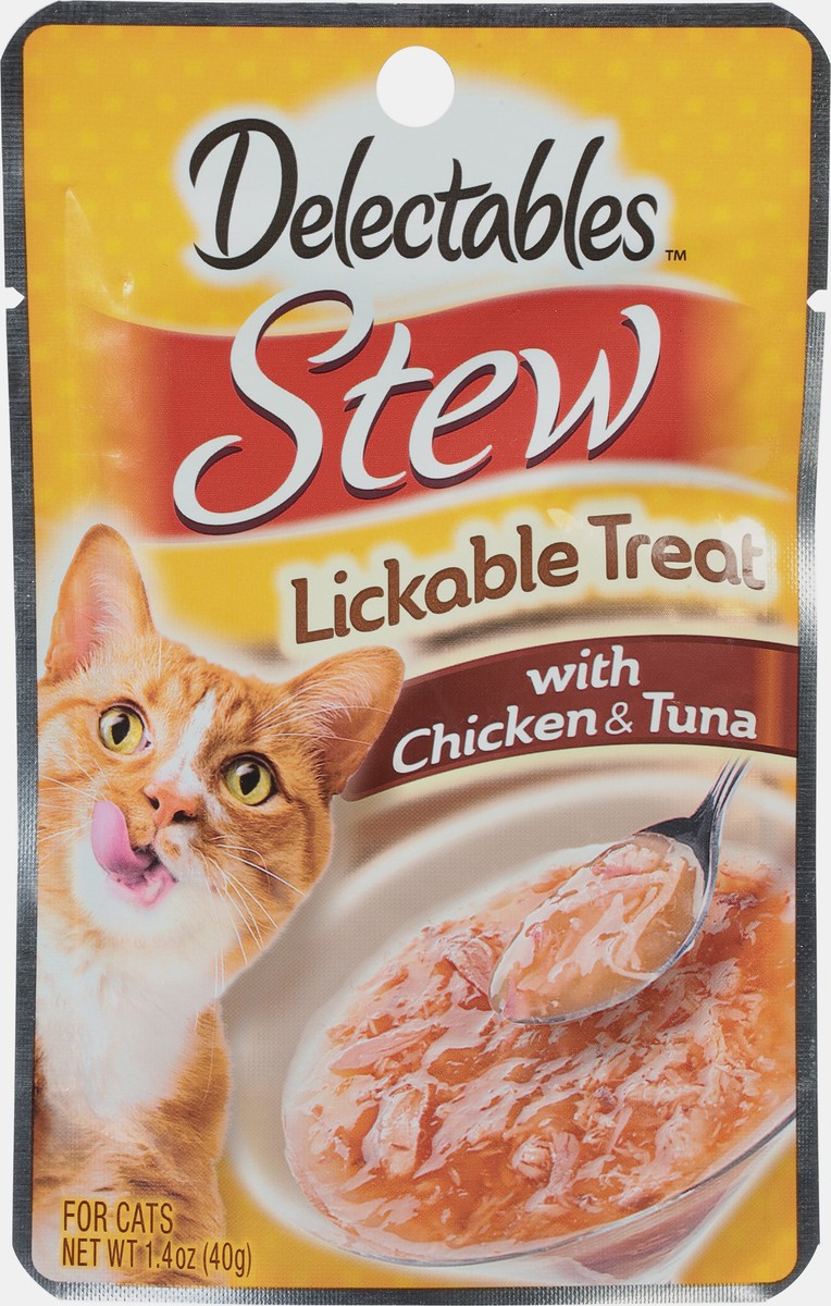 slide 7 of 9, Delectables Stew Lickable Treats with Chicken & Tuna 1.4 oz, 1.4 oz