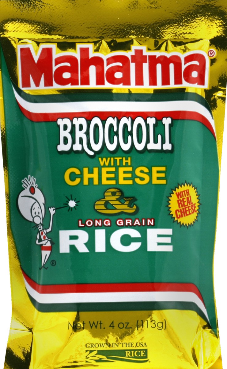 slide 1 of 2, Mahatma Broccoli With Cheese & Long Grain Rice, 4 oz