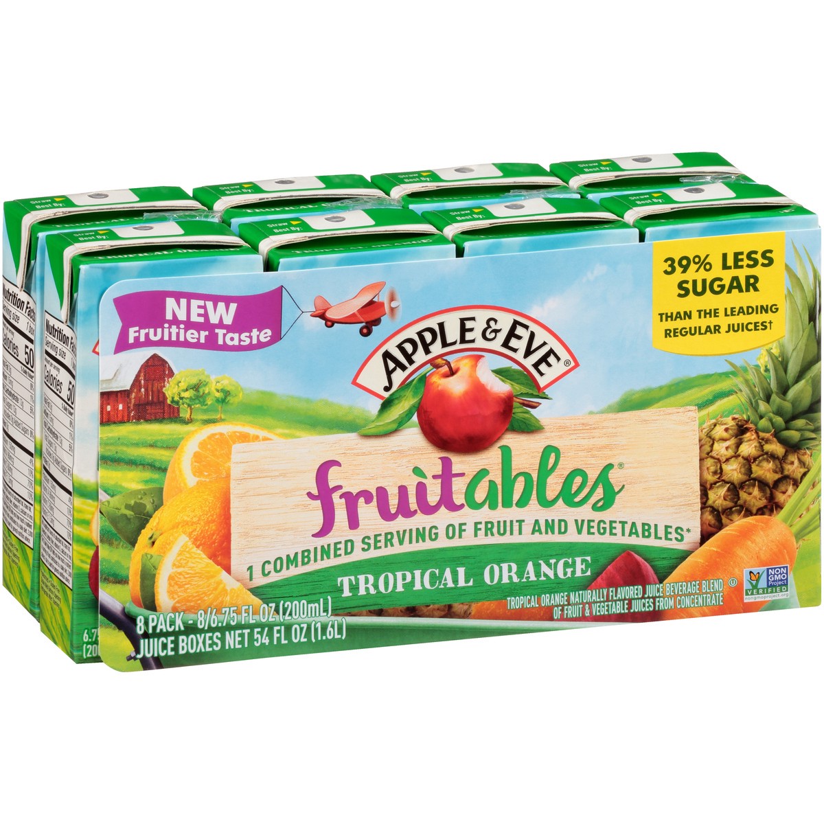 slide 4 of 11, Apple & Eve Fruitables Fruits & Vegetables Berry Berry Juice Beverage, 8 ct; 6.75 fl oz