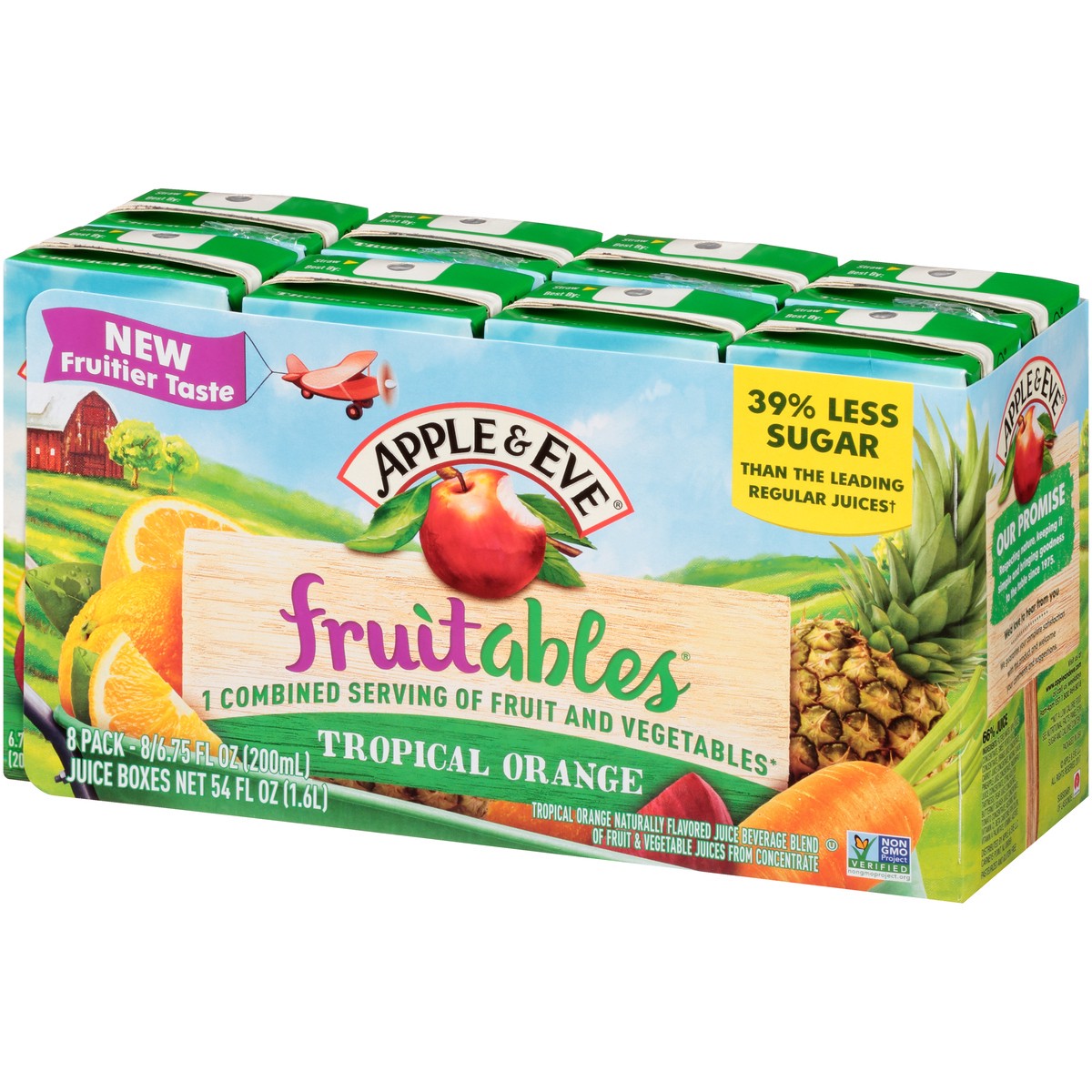 slide 5 of 11, Apple & Eve Fruitables Fruits & Vegetables Berry Berry Juice Beverage, 8 ct; 6.75 fl oz