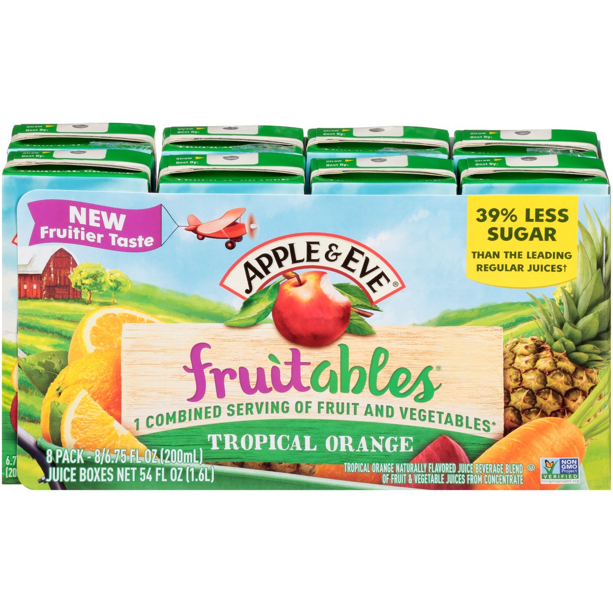 slide 1 of 11, Apple & Eve Fruitables Fruits & Vegetables Berry Berry Juice Beverage, 8 ct; 6.75 fl oz