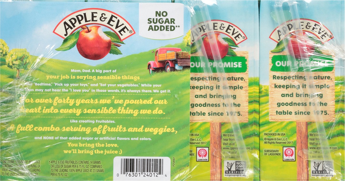 slide 3 of 11, Apple & Eve Fruitables Fruits & Vegetables Berry Berry Juice Beverage, 8 ct; 6.75 fl oz