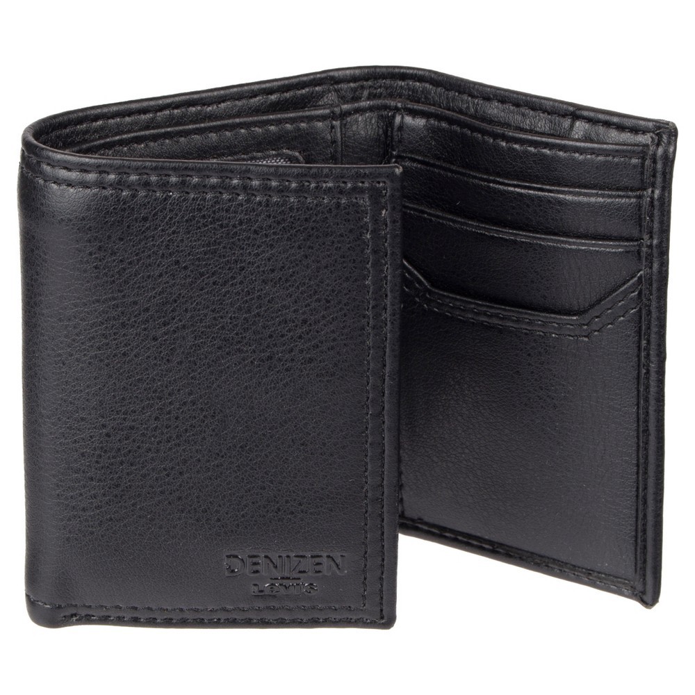 DENIZEN from Levi's RFID Trifold with Zipper Pocket Wallet - Black 1 ct ...