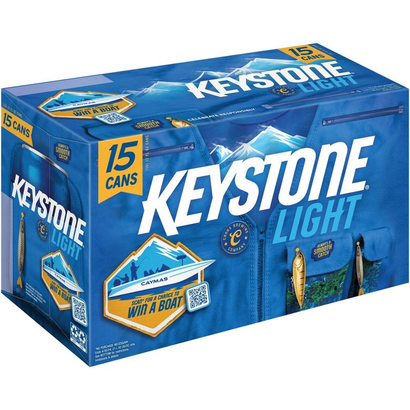 slide 1 of 7, Keystone Light Beer - 15pk/12 fl oz Cans, 15 ct; 12 fl oz