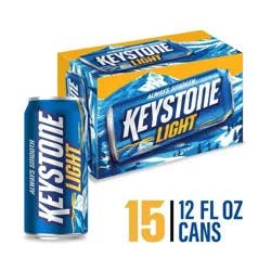 Keystone Light Beer - 15pk/12 fl oz Cans
