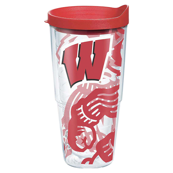slide 1 of 1, Tervis Unv of Wisconsin Genuine Tumbler with Travel Lid, 24 oz