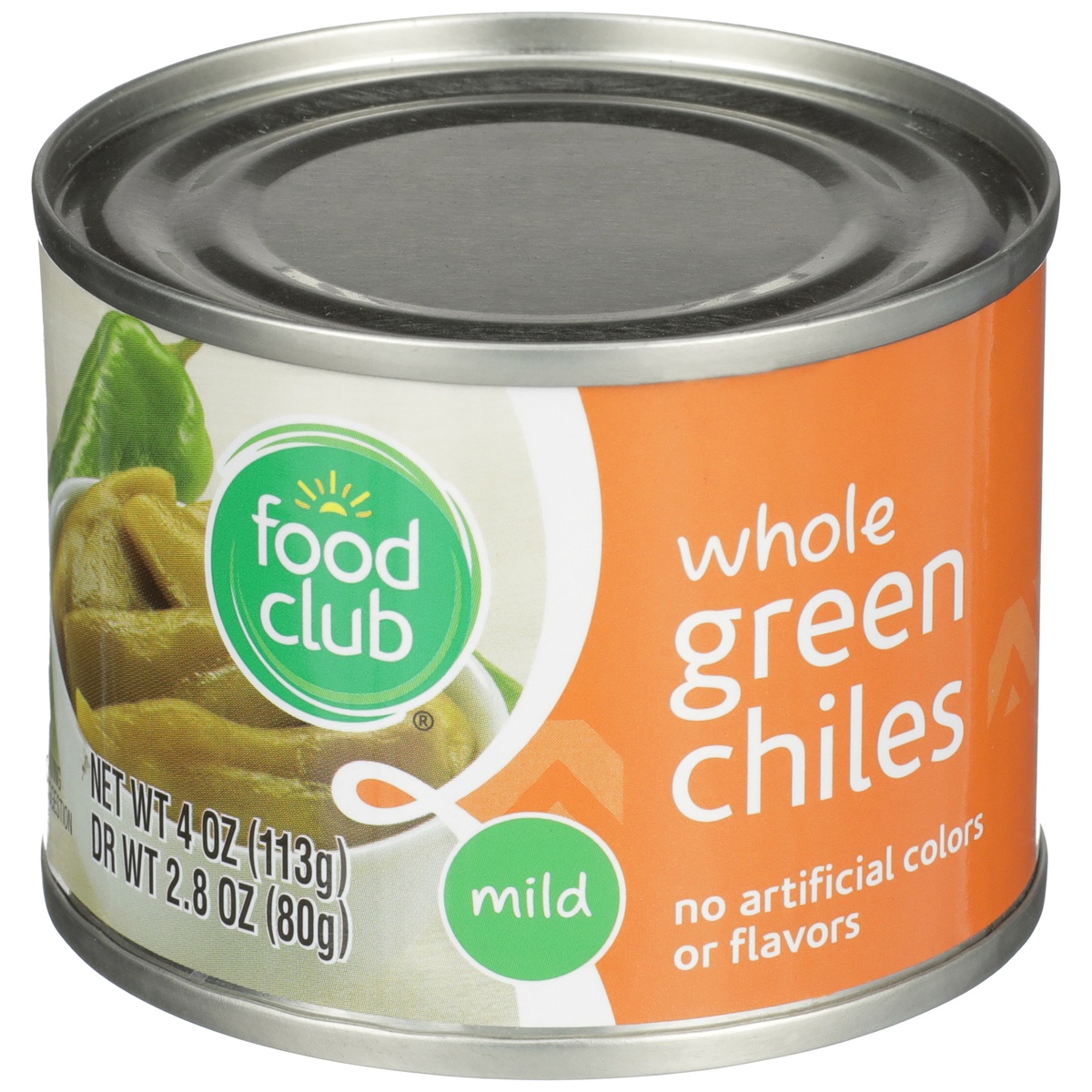 slide 1 of 10, Food Club Mild Whole Green Chiles, 4 oz