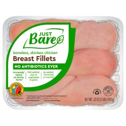 All Natural Fresh Chicken, Family Pack of Hand-Trimmed, Boneless, Skinless Breast Fillets