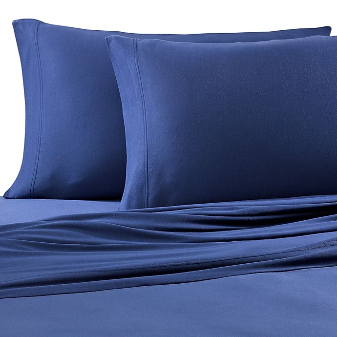 slide 1 of 1, Pure Beech 100% Modal Jersey Knit Twin Sheet Set - Navy, 1 ct