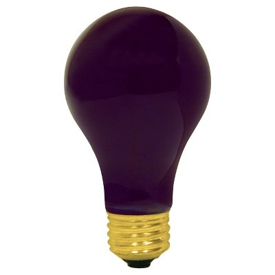 slide 1 of 1, GE 60-Watt Incandescent Party Light Bulb - Black, 1 ct