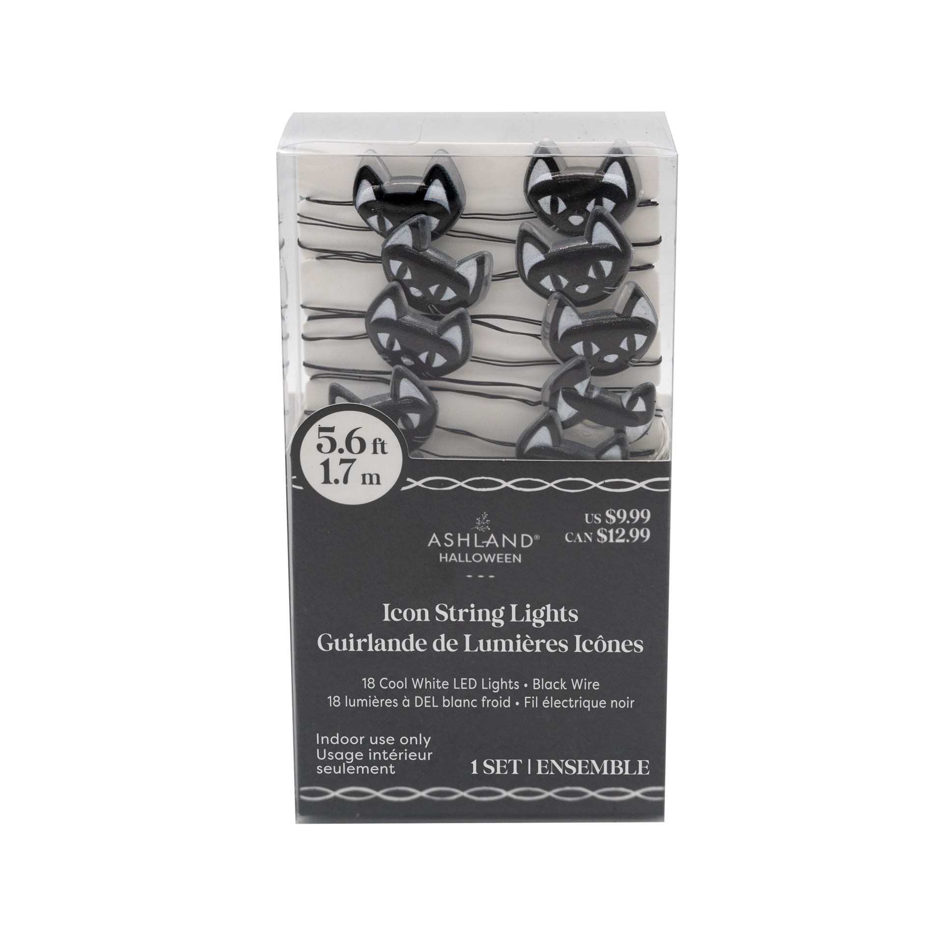 slide 4 of 4, 18ct. Black Cat Icon String Lights By Ashland, 18 ct