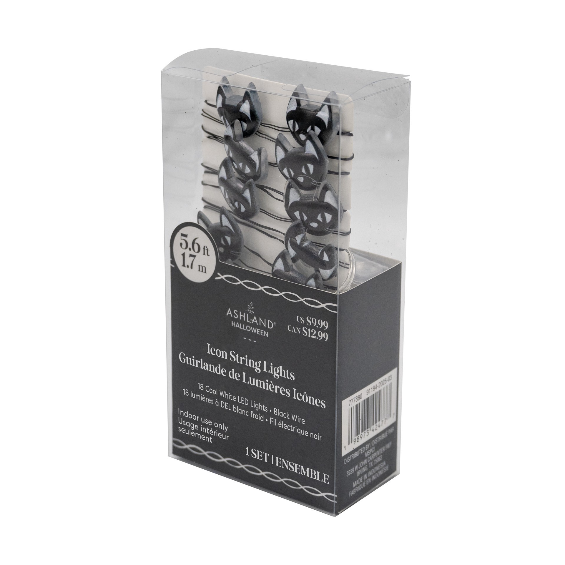 slide 2 of 4, 18ct. Black Cat Icon String Lights By Ashland, 18 ct