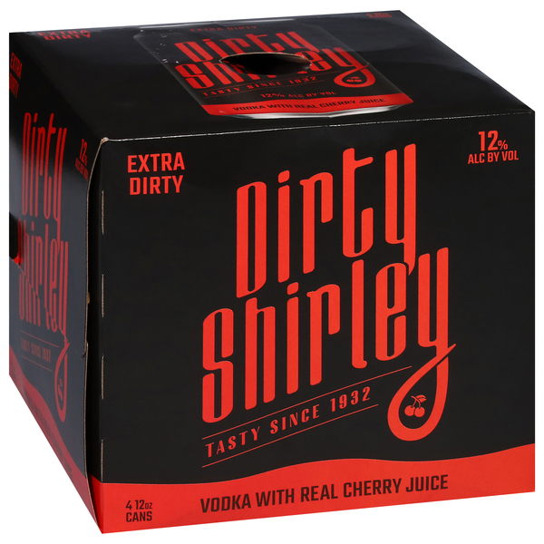 slide 1 of 1, Dirty Shirley Extra Dirty 4pk 12oz Can, 4 ct 12 oz can