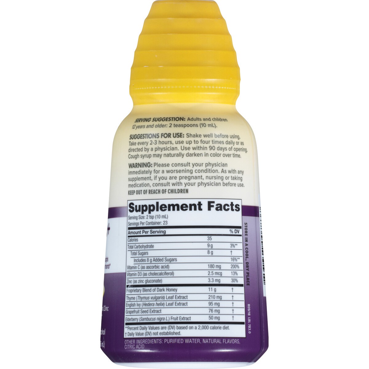 slide 5 of 5, Zarbee's Naturals Adult Cough Syrup + Immune with Honey, Elderberry, Natural Berry Flavor, 8 Fl. oz, 8 fl oz