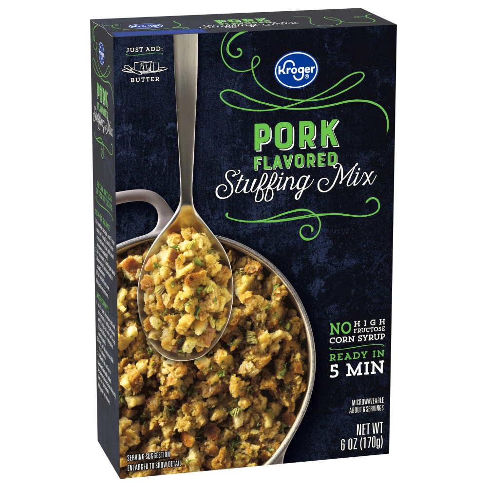 slide 1 of 4, Kroger Pork Flavored Stuffing Mix, 6 oz