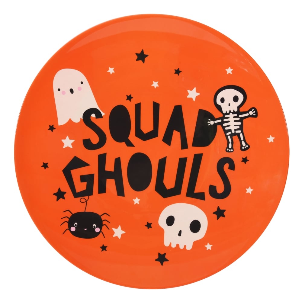 slide 1 of 1, Holiday Home Halloween Squad Ghouls Serving Platter - Orange/Black, 15.94 in