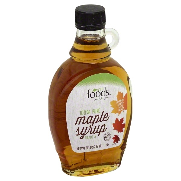 slide 1 of 1, Lowes Foods Syrup Maple 100% Pure, 8 oz