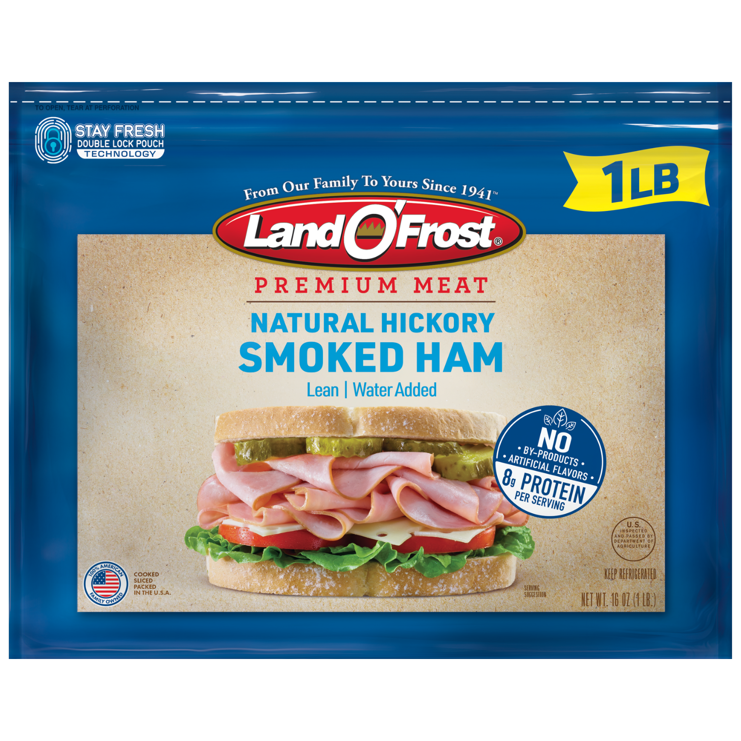 slide 1 of 6, LAND O FROST Land O'frost Premium Lunch Meat Sliced Smoked Ham - 16 Oz, 16 oz