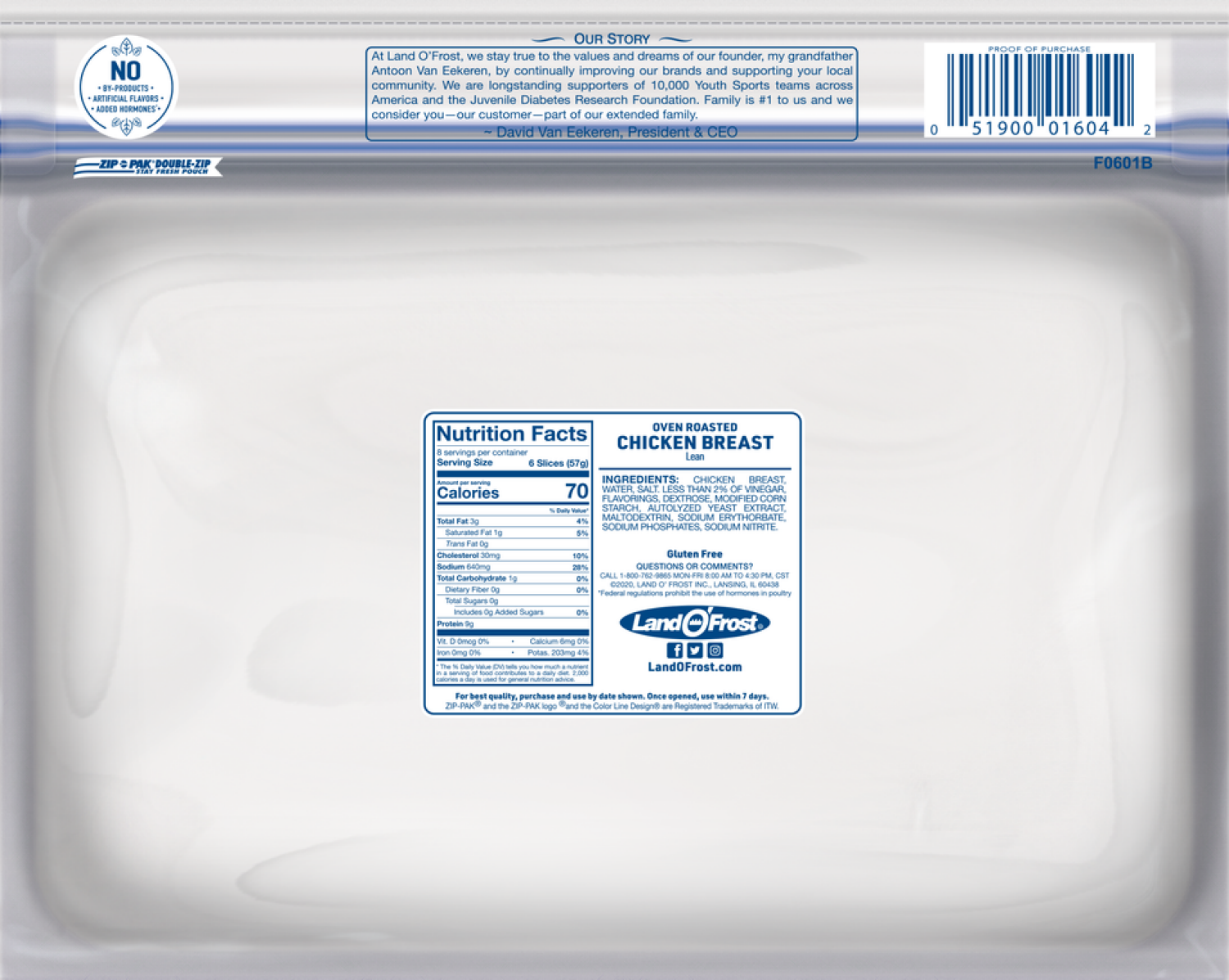 slide 2 of 2, Land O' Frost Premium Oven Roasted White Turkey Breast & White Turkey, 16 oz