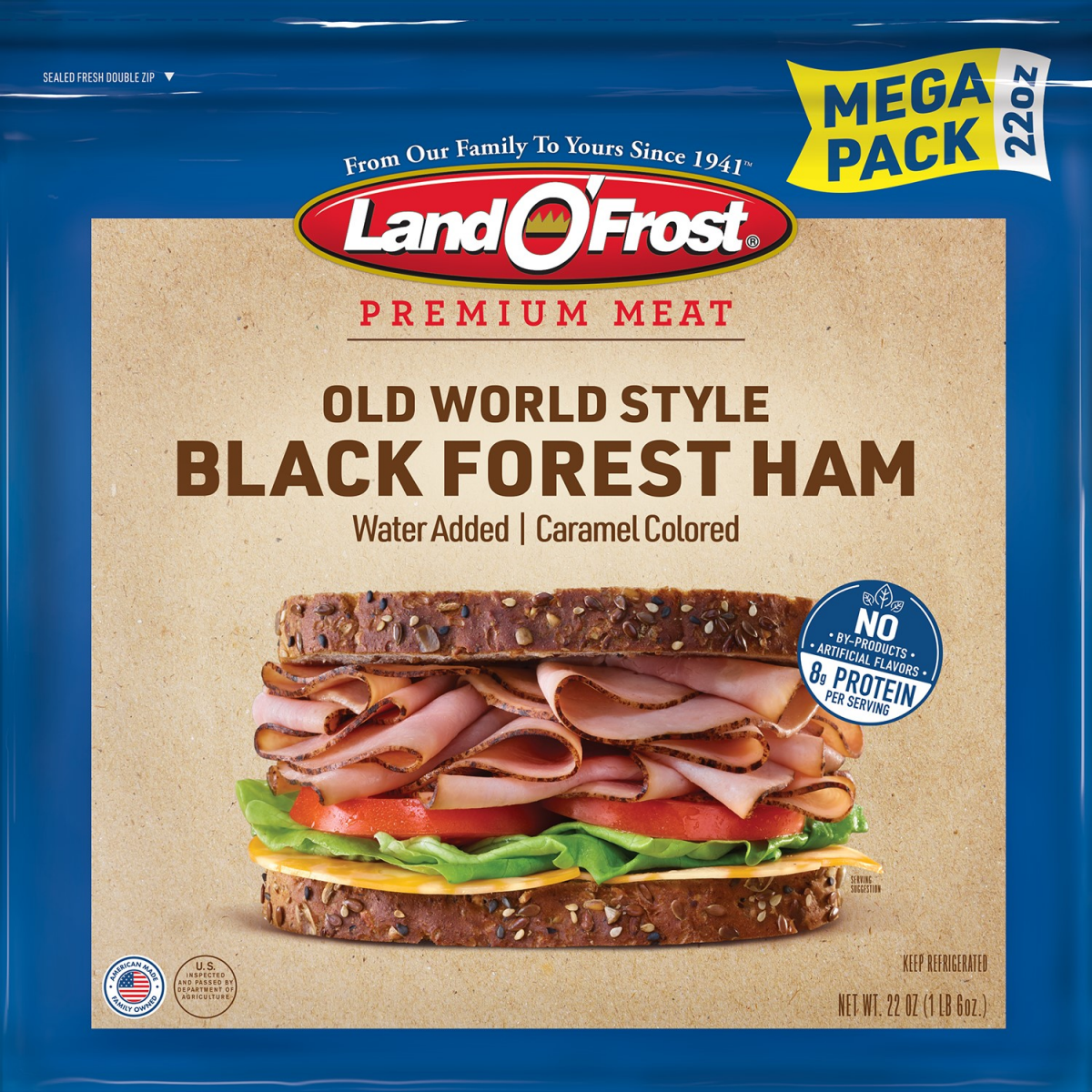 slide 1 of 1, Land O Frost Premium Black Forest Ham 22 oz, 22 oz