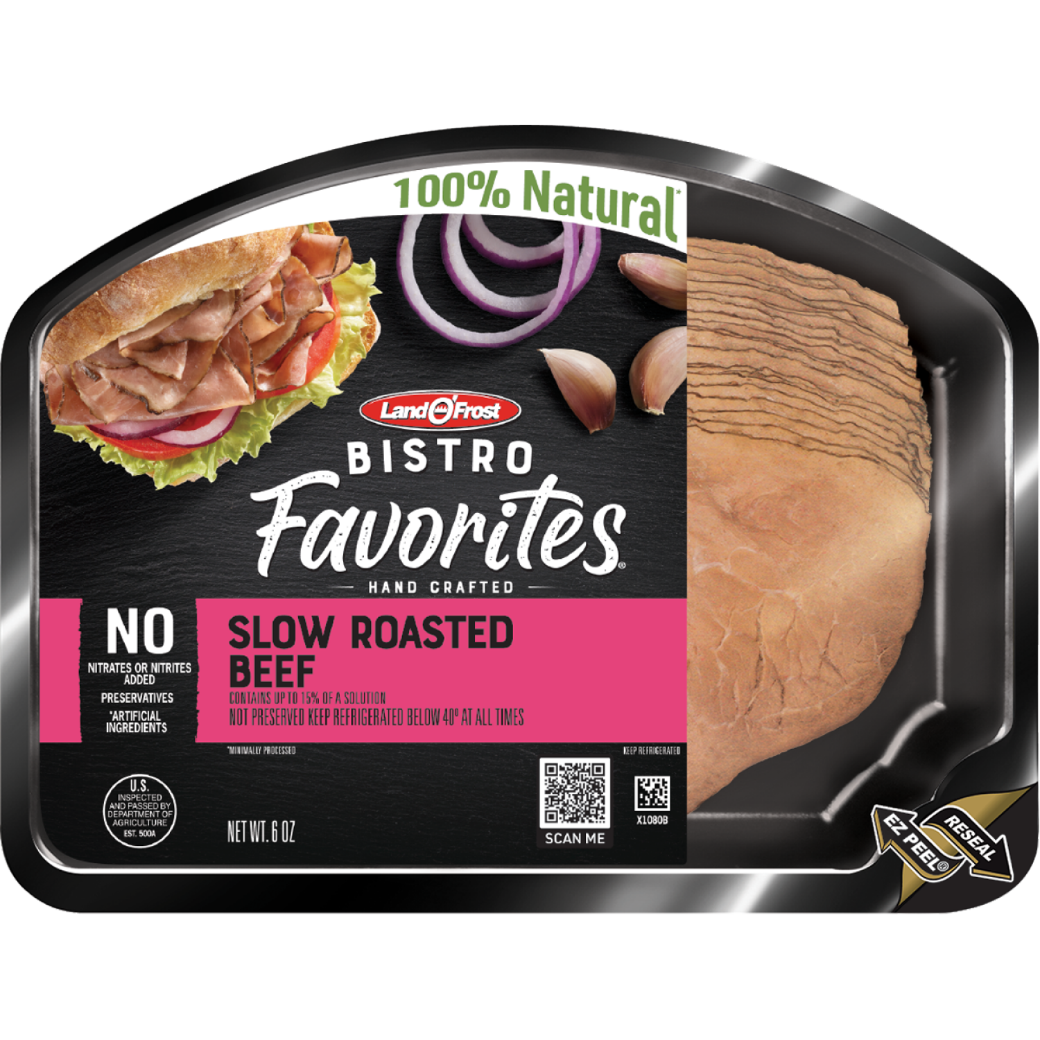 slide 1 of 5, Land O' Frost Bistro Favorites Slow Roasted Beef 6 oz, 6 oz